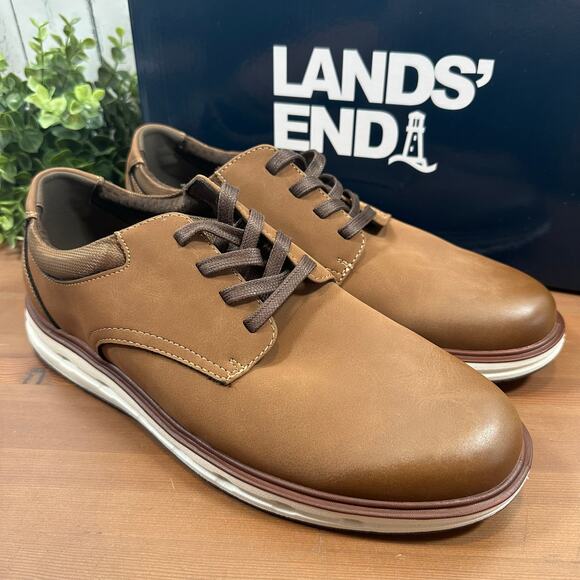 Lands\' End Men\'s Sport Dark Tan Oxford Shoes Size‎ 9.5 main image 8